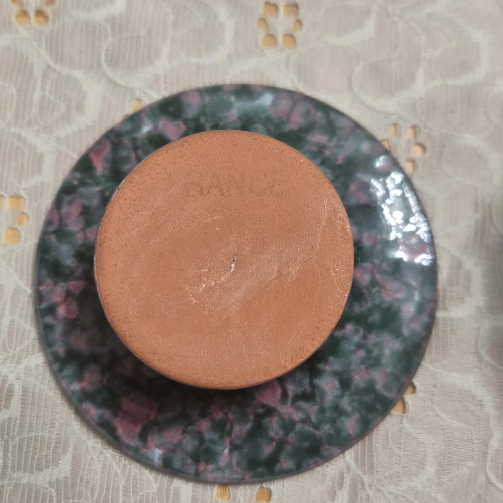 Artistic Pink and Green Ceramic Bowl - Picture 9 of 10